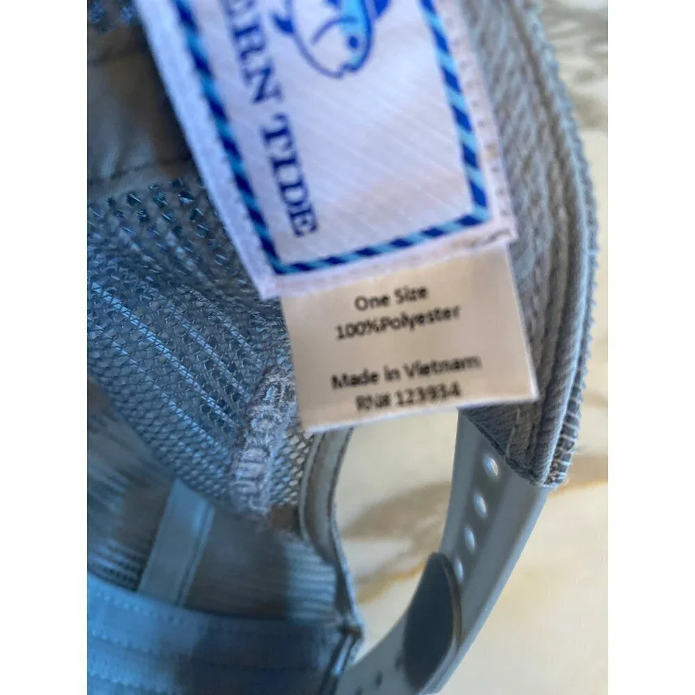 Southern Tide‎ Gray Patriotic Military Mesh Back Hat Cap Adjustable